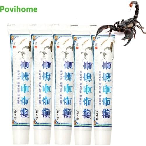 5Pcs Scorpion Venom Pian Relief Ointment Arthritis Joint Lumbar Back Knee Orthopdic Cream Herbal Medical Plaster Health Care