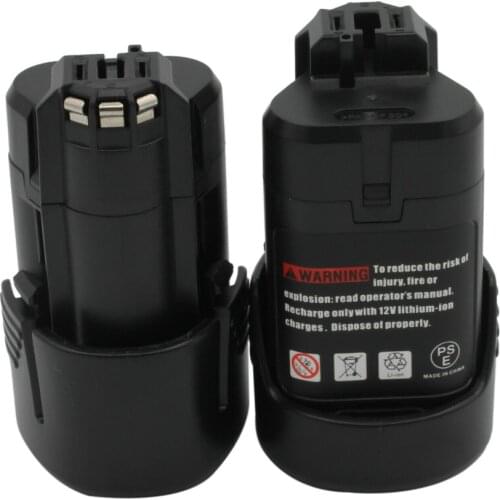 Abakoo 2pcs BAT411 Power Tools Battery For Bosch 10.8V 2000mAh Li-ion Drill 2 607 336 013, 2 607 336 014, 2 607 336 333 2.0Ah