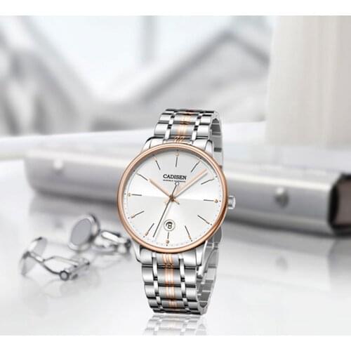 CADISEN Design2021Top Brand Luxury Ladies Automatic Mechanical Watch Business Waterproof Sports Sapphire Watch Relogio Masculino