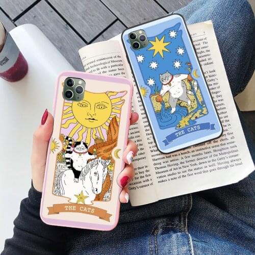 Witches the star and sun Phone Case For iPhone SE 2020 6 6s 7 8 Plus X XR XS 11 Pro MAX Tarot Mystery Totem Soft Silicone Shell