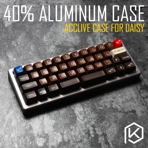 Anodized Aluminium case for daisy 40% custom keyboard acrylic panels acrylic diffuser can support daisy acclive case
