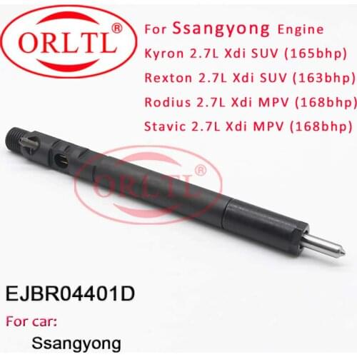 Common Rail Injector EJBR04401D Diesel Nozzle EJB R04401D Sprayer EJBR0 4401D For SsangYong Kyron/Rexton/Rodius/Stavic 2.7L