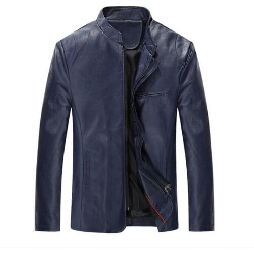 Classic Motorcycle Jacket Men PU Leather Jacket Zip cuffs Fashion Brand Clothing Men Street Leather Jackets Slim Fit Coats