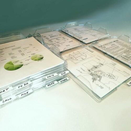 File Storage Box Document Rack Organizer Tray Stackable for Magazine Paper Office B99