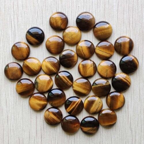 High quality natural tiger eye stone round cabochon 18mm beads for jewelry Accessories making wholesale 30pcs/lot free shipping