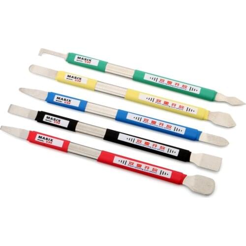 DIYFIX 5PCS Stainless Steel Mobile Phone Opening Pry Hand Tool Kit Smart phone Tablet PC Metal Spudger Crowbar Disassemble Set