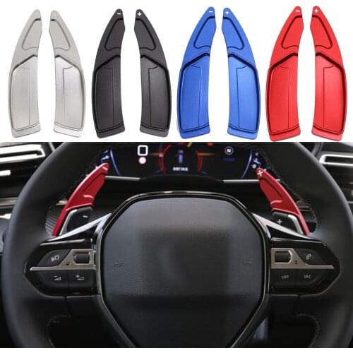 For Peugeot 508 5008 308 3008 208 2008 GT SW Car Steering Wheel Shift Paddle Gear Paddles DSG Extender Stickers Car Accessories