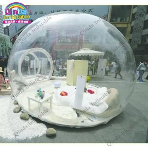 Outdoor single tunnel inflatable bubble tent camping transparent bubble tent