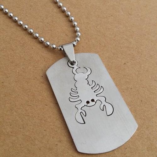 Stainless steel Star Sign double deck twelve constellation logo overlapping detachable zodiac Sign birthday Horoscope necklace