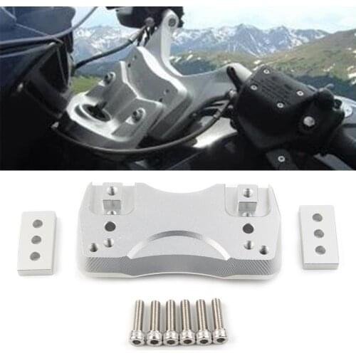 Motorcycle CNC Handle bar Clamp Handlebar Riser Adapter For BMW K1200GT 2005-2008 & K1300GT 2009-2012 Silver