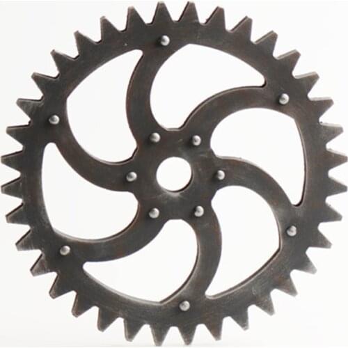 Retro Industrial Wind Hanging Wall Decoration Pendant Ornament Mural Gear Bar Vintage Home Decor Accessories Wood Gear For Wall