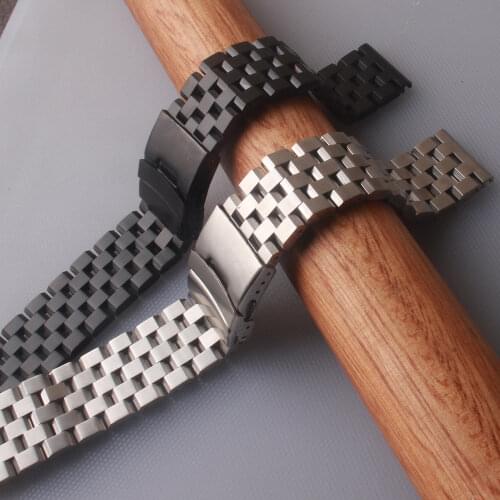 Watch Band Premium Solid links 22mm Weight 99g Stainless Steel Watch Bracelet Straps Wristbands 18mm 20mm 22mm 24mm 26mm Silver