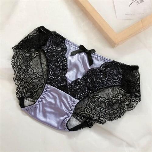 Sexy Ladies Panties Lace Transparent Large Size Cotton Bottom Hollow Female Triangle Underwear Breathable Quality Underwear