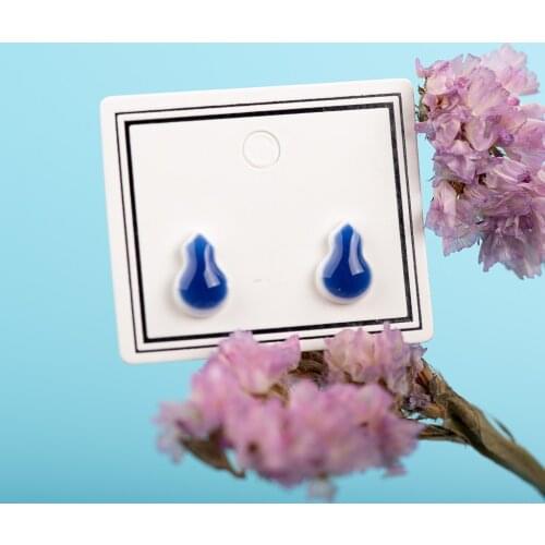 Plant series small gourd shape cute ceramic small earrings Fashion Gift Ear Studs Jewelry Wholesale For Women Girl #LY205