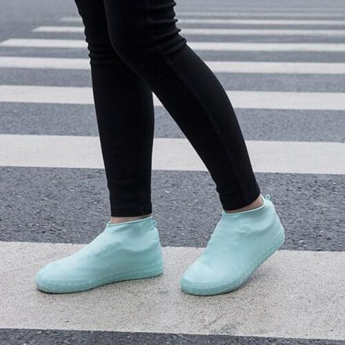 Silicone Overshoes Reusable Waterproof Rainproof Men Shoes Covers Rain Boots Non-slip Washable Unisex Wear-Resistant Recyclable