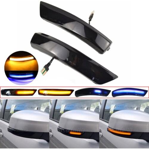 For Ford Focus 2 MK2 Focus 3 MK3 Mondeo MK4 Superb Blue LED Blinker Dynamic Turn Signal Light Side Rear-View Mirror Light