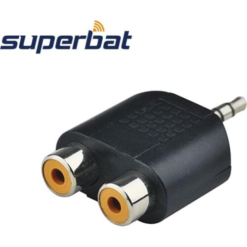Superbat 3.5-RCA Adapter 3.5mm Plug to RCA Jack Adapter RF Coaxial Connector
