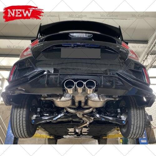 TYPE R STYLE EXHAUST SET TRIM FOR CIVIC FK7 HATCHBACK REAR EXHAUST BODY KIT TUNING PART FOR CIVIC FK7 RACING