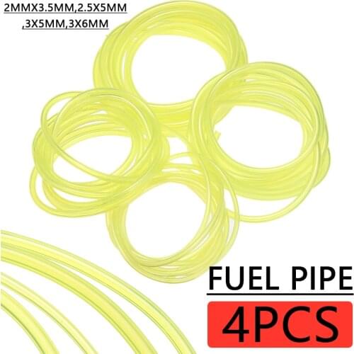 4 Sizes 2m Fuel Gas Line Pipe Hose String Tube Petrol Line for Trimmer Chainsaw Blower Tool 2x3.5/2.5x5/3x5/3x6mm