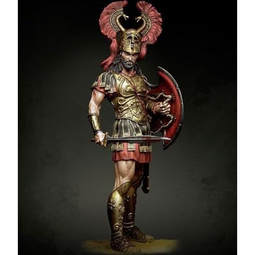 Unassambled 1/18 90MM Greek man stand warrior WITH BASE 90MM Resin figure miniature model kits Unpainted