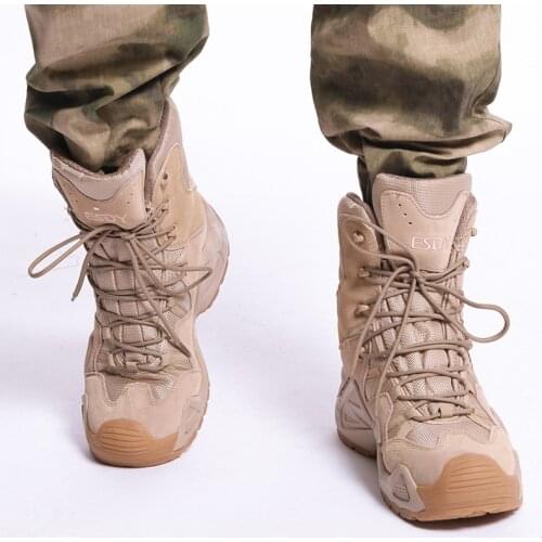 Military High Tops Tactical boots Men outdoor anti-skid hiking shoes Climbing Camping Hunting sneakers Army Combat Training boot