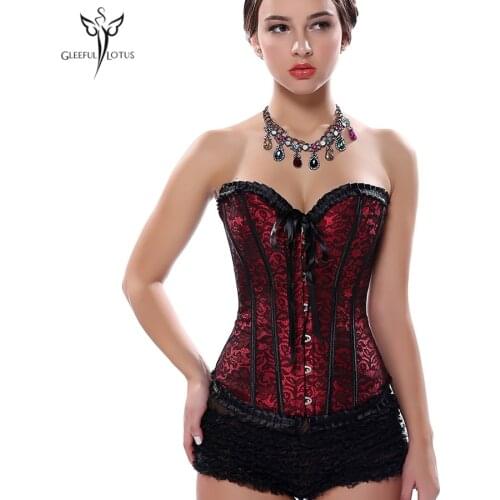 Women Gothic Corset Lace Modeling Strap Slimming Belly Sheath Waist Trainer Shapers Body Shaper Tummy Control Belt Fajas Girdle