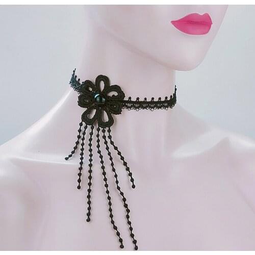 Choker Necklace Adjustable Vintage Lace Clavicle Necklace Charm Necklace Choker Clavicle Tassels Choker Chain Necklace