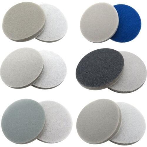 1" 1.2" 2" 3" 4" 5" 6" Spong Foam Sandpaper Disc 300-3000 Grit Hook Loop Polishing Sanding Paper Self-sticking Abrasive Tools