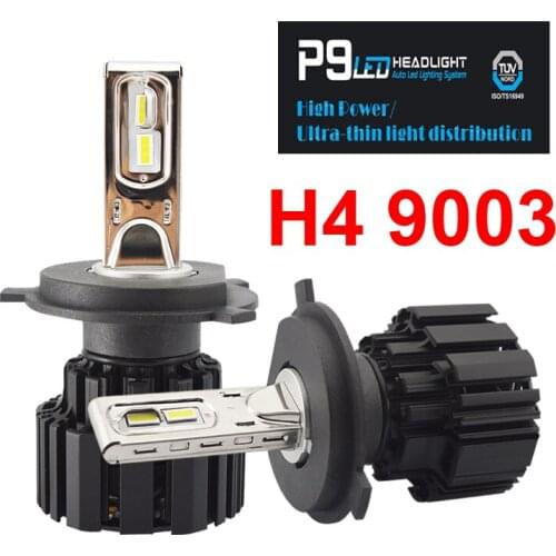 1 Set H4 HB2 9003 100W 13600LM P9 LED Headlight 2.5MM Ultra Thin No Blind FLIP Chips Power White 6000K High/Low Car Lamps Bulbs