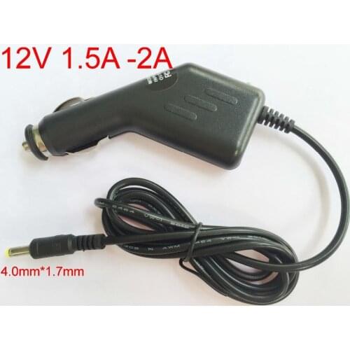 100PCS high quality 12V 1.5A -2A car charger supply Power adapter Cigarette Lighter DC 4.0mm x 1.7mm Free shipping