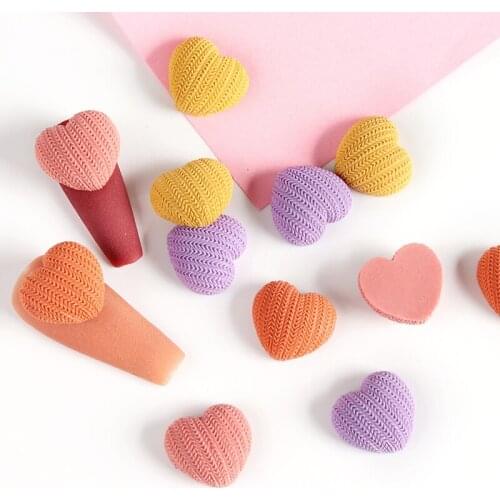 12pcs/Set 3D Sweet Heart Sweater Knit Shirt Style Resin Arylic Nail Art Rhinestone Gems Decorations Manicure Accessory DIY Tips