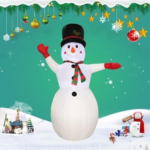 2.4m Red Gloves Creative Led Night Light Christmas Santa Claus Inflatable Props Restaurant Mall Decorations Glow In The Dark