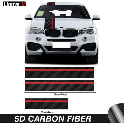 5D Carbon Fiber Vinyl Car Hood Bonnet Roof Rear Trim for BMW X6 G06