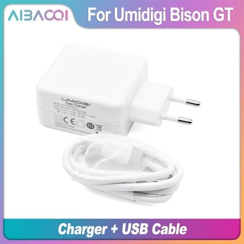 AiBaoQi New USB Adapter Charger EU Plug Travel Switching Power Supply+Usb Cable Data Line For Umidigi Bison GT Phone
