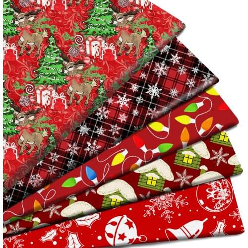 David accessories 50*145cm Christmas 100% Cotton Fabric for Sewing Dress Cloth Making DIY Cushion Cover,c13217