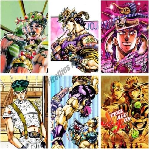 Diamond Painting Anime JOJOs Bizarre Adventure Diamond Embroidery Full Square/Round Home Decor Cross Stitch Kits Mosaic