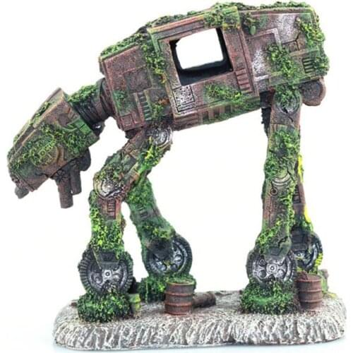Autobot Robot Dog Shape Aquarium Landscape Decorations Simulation Fish Tank Pet