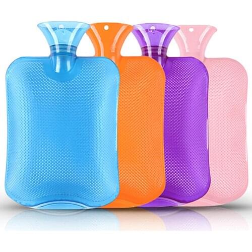 Hot Water Bottle 2000ML Rubber High Density Winter Hand Warmer Portable Thick Hot Water Bottle Girls Pocket Feet Hot Water Bag