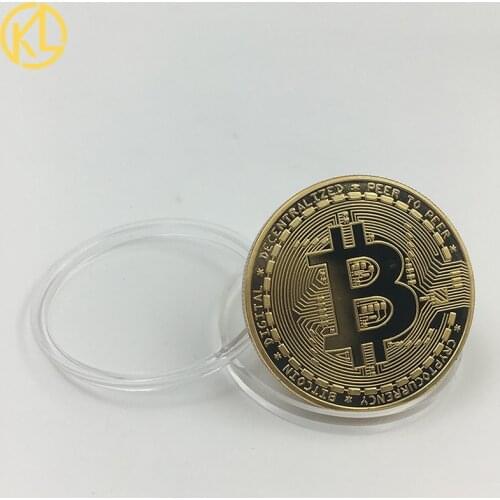 CO019 Bitcoin Coin Metal Physical silver/Gold Commemorative BTC Crypto Coin