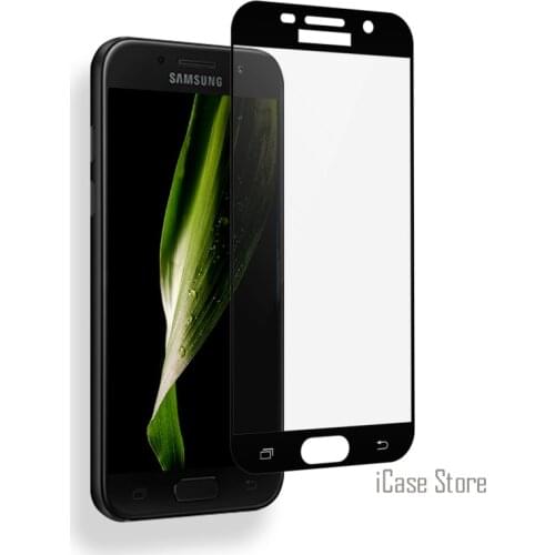 Colored Tempered Glass 9H Screen Protector Film For Samsung Galaxy A320 A520 A720 A3 A5 A7 2017 Full Cover Protective Film