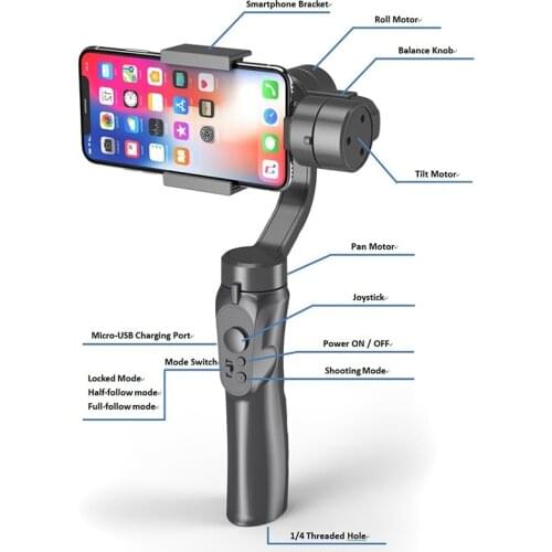 Phone Stabilizing Holder Handhold Gimbal Stabilizer for Samsung Phones Camera SEC88