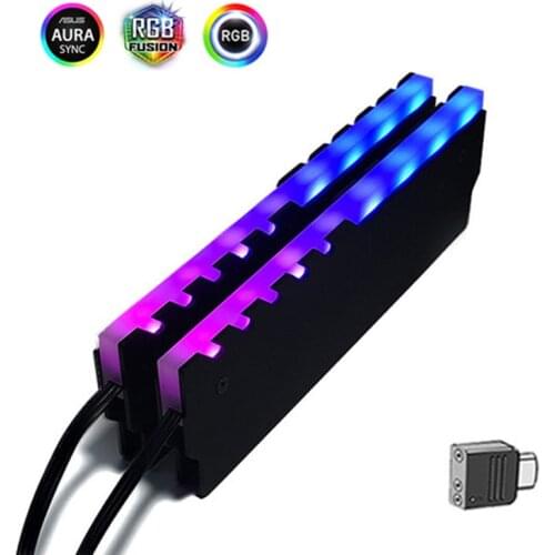 Computer Components RAMs Cooling Accessorie RGB 5VD G/3PIN Memory Modified LED Heatsinks (Universal Version)