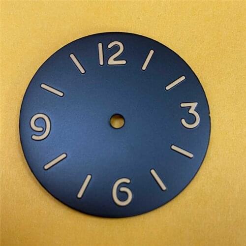 Double-deck Watch parts Green Luminous Watch dial 34.4mm for ETA6497 ST3600 automatic watch japan movement Repair Part