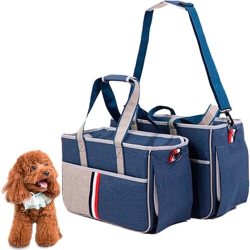 Canvas Pet Dog Bag Cat Carrier Tote Luggage Bags Traveling Portable Shoulder Bag Outdoor Handbag Convenient Fashion Chihuahua
