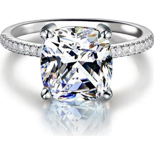 Milangirl Gorgeous Women Rings Oval Cut White Zircon Wedding Ring Engagement Ring Jewelry