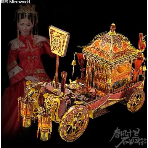 MMZ MODEL Microworld 3D metal Puzzle Wedding Car model DIY laser cutting Jigsaw puzzle learning Toys for children gift adult