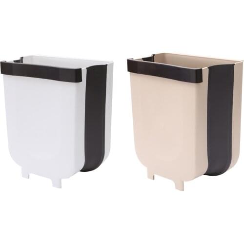 Multipurpose Hanging Folding Waste Can Trash Bin for Space Saving Keep Tidy Home Office Hotel