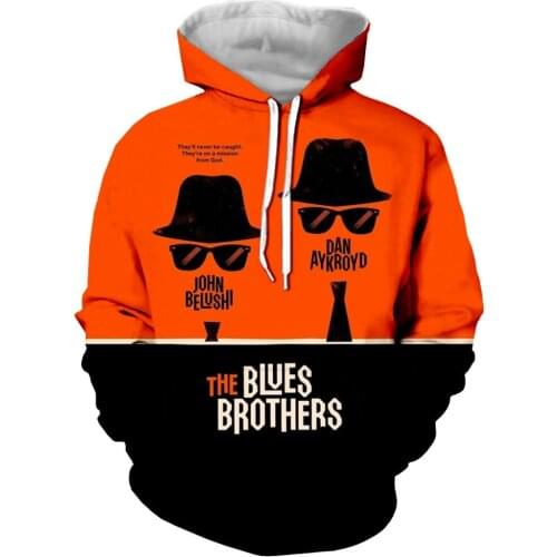 PLstar Cosmos 2019 New The Blues Brotheres 3D Print Hoodies Women/Mens Casual Hooded Sweatshirt /Hoodies/Sweatshirt