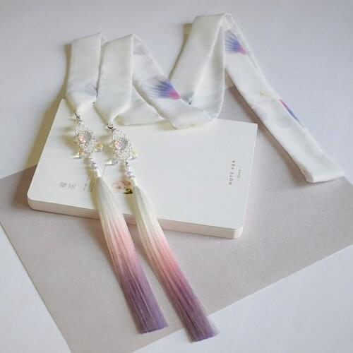 Original antique with double color gradient tassel manually hang hanfu deserve to act the role of pressure inner ribbon