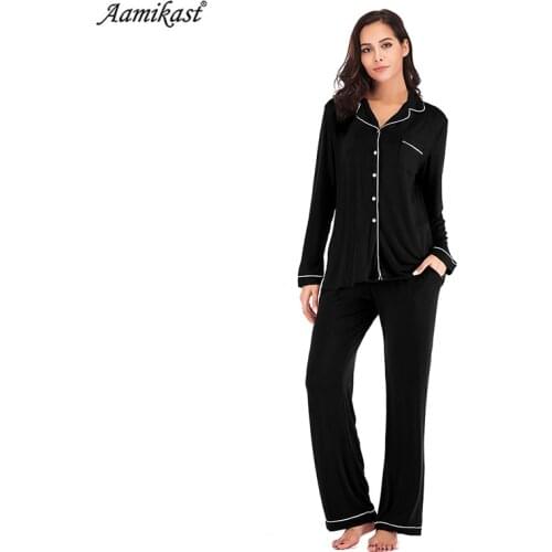 Autumn Pajamas for Women Long Sleeve Sleepwear Ladies Soft Loungewear PJ Set Pjama in winter in womens Pajama Sets robe